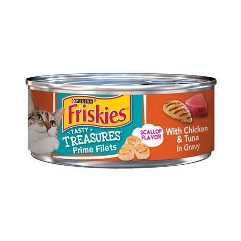 PURINA FRISKIES TASTY TREASURES PRIME FILETS WITH CHICKEN TUNA IN