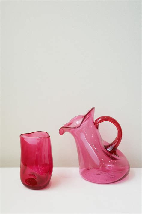 Thaw Recycled Tall Glass In Magenta Completedworks