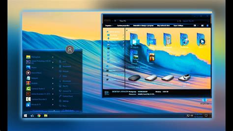 Windows 10 Ultimate Full Glass Blue Theme Youtube