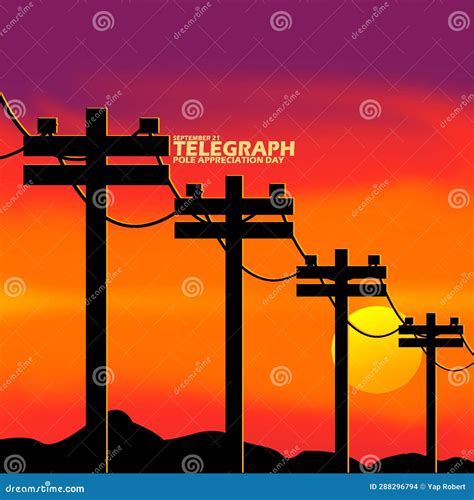 Telegraph Pole Birds Stock Photography Cartoondealer