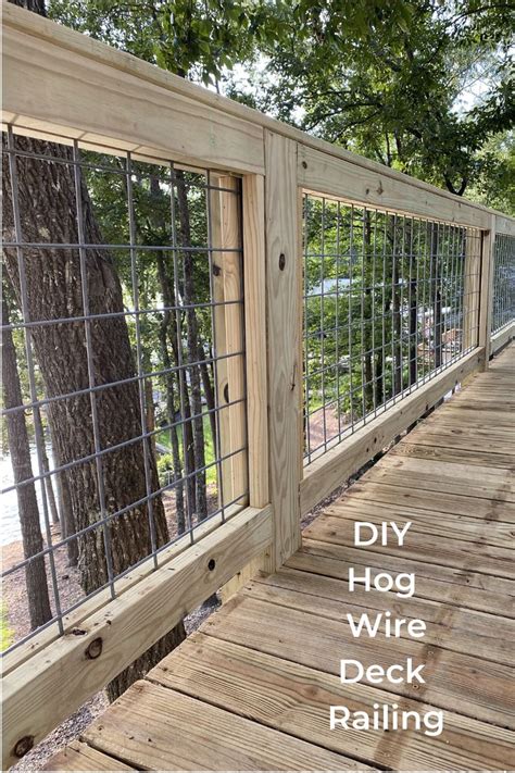 DIY Hog Wire Deck Railing | Deck railing diy, Deck railing design, Wire ...