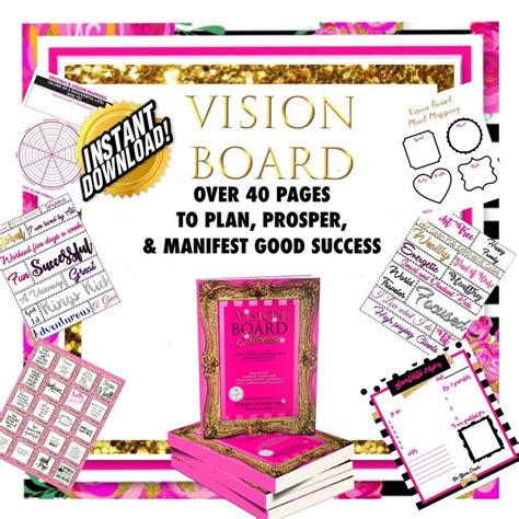 Full Set Complete Vision Board Kit In A Book Printable Etsy