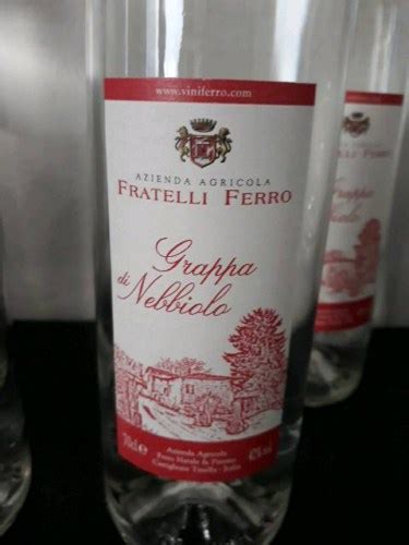 N V Fratelli Ferro Grappa Di Nebbiolo Vivino Australia