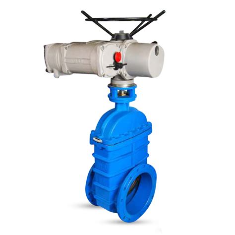 Double Flange Resilient Soft Seated Sluice Valve With Electrical