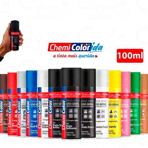 Tinta Spray Pocket Todas As Cores Uso Geral Met Lica Fluorescente Ml