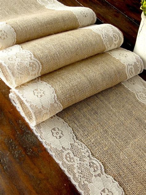 Burlap Table Runner Wedding Table Runner With By Hotcocoadesign Burla