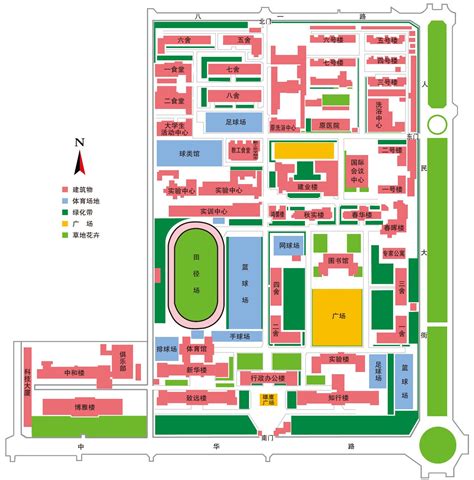 阜新校区中华路校园平面示意图 辽宁工程技术大学