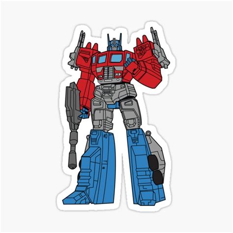 Transformers Optimus Prime Illustration Sticker By Digsterdesigns Redbubble