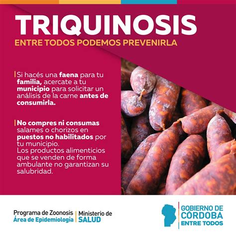 Triquinosis Qué es cuáles son los síntomas cómo se transmite se