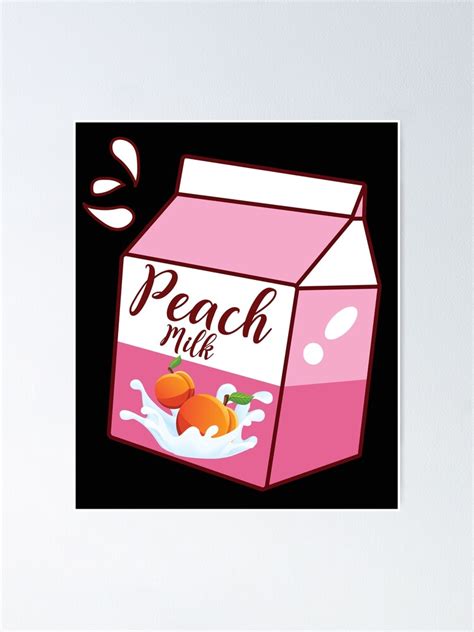 Peach Milk Carton Poster For Sale By Moelleros Redbubble