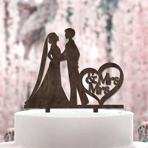 Lesbian Bride And Bride Cake Toppers Mrs And Mrs Lgbt