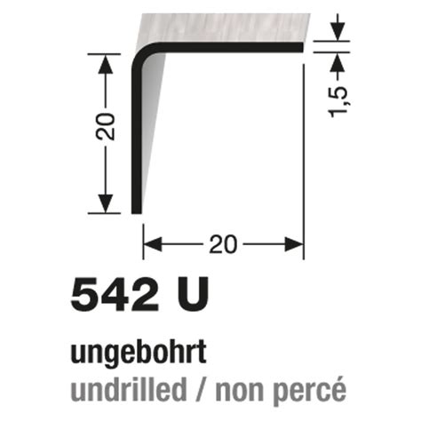 Küberit Winkelprofil Typ 542 U 250 Cm Edelstahl Gebürstet F8g