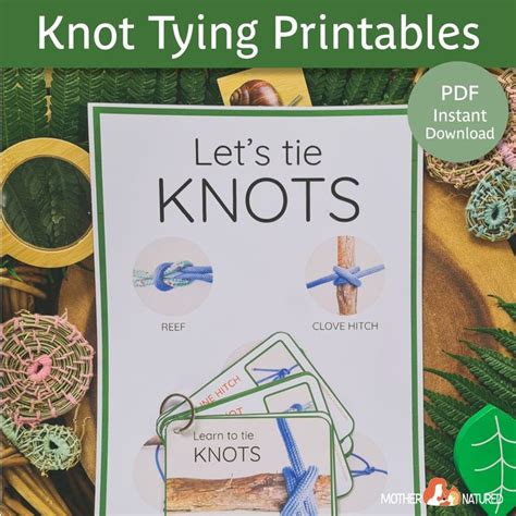 Knot Tying Guide Knot Poster Knot Booklet Knot Tying Activities How To