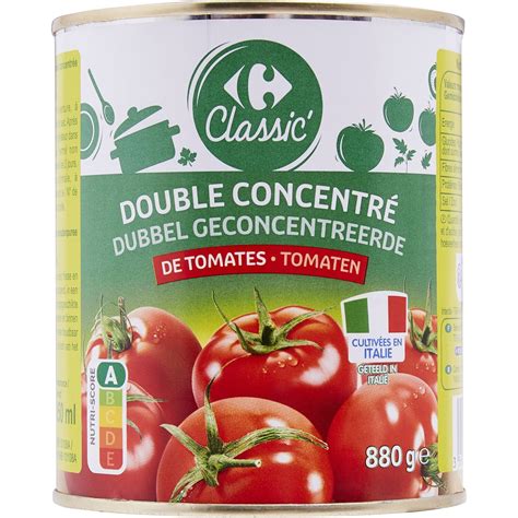 Sauce Double Concentr Tomates Carrefour Classic La Boite De G