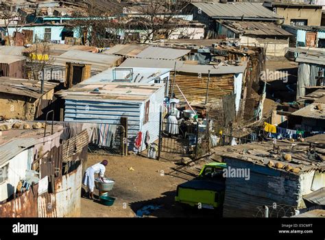 Tin shacks, Township Kliptown, Soweto, Johannesburg, Gauteng, South ...