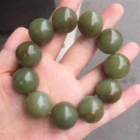 New Natural Aaaa Nephrit Jade Perfect Round Bead Bracelet Original