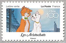 Phil Ouest Timbre De 2023 Les Aristochats Disney 100 Ans D