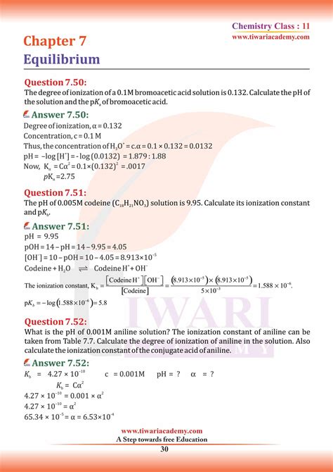 Ncert Solutions For Class Chemistry Chapter Equilibrium