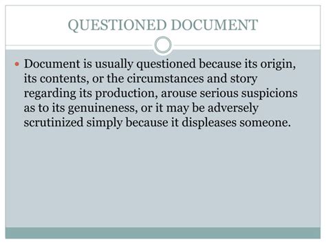 Questioned Document Examination Intro Pptx