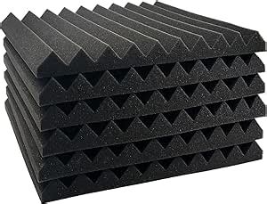 Amazon 6 Pack Acoustic Panels Studio Foam Wedges 2 X 12 X 12