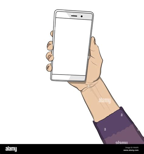 Cartoon Hands Holding Phone Cartoon Phone Character Holding A