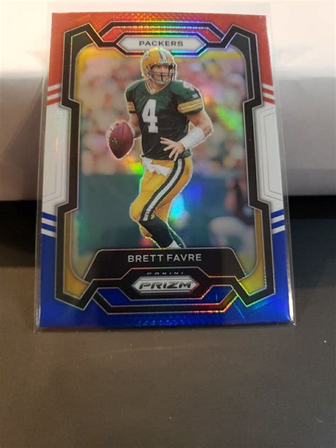 Panini Prizm Brett Favre Red White And Blue Prizm Green Bay