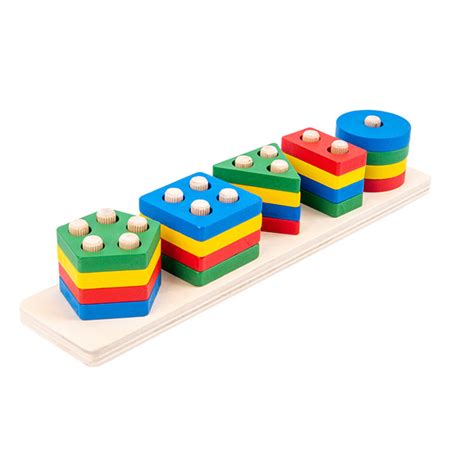 Brinquedo Pedagógico Montessori Encaixe Divertido Formas Mdf Dupari