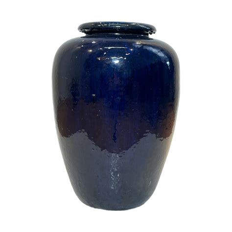 Vaso Vietnamita Cerâmica Importado Turim Azul D47cm x A65cm VASOS