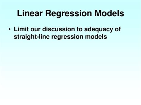 Adequacy Of Linear Regression Models Ppt Download