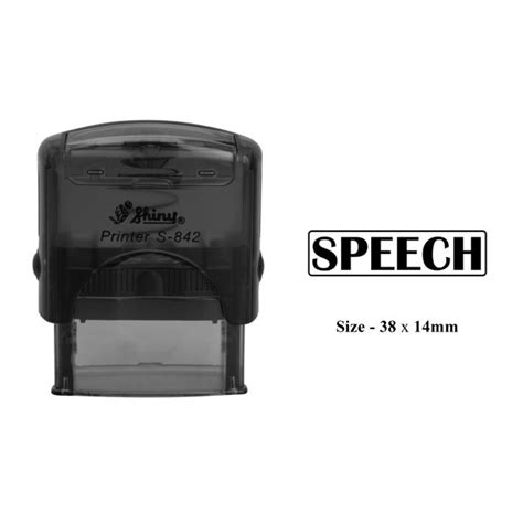 Speech Rubber Stamp Shiny S 842 Office Self Inking Stationary Stamp