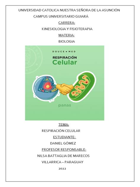 Trabajo De Biologia Pdf Trifosfato De Adenosina Respiración Celular