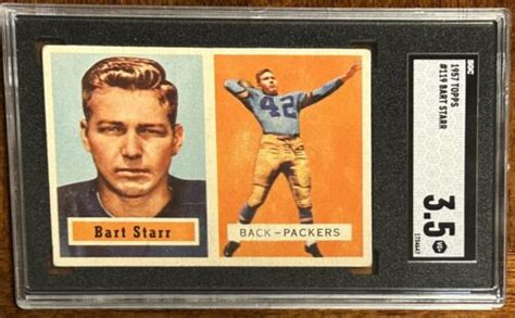 Bart Starr Topps Sgc Rookie Card Rc Centered Great Color