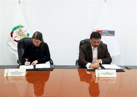 Firma Del Convenio Marco De Cooperaci N Entre El Ministerio De La Mujer