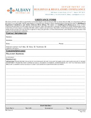 Fillable Online Free Grievance Form Templatessmartsheetfree Sample