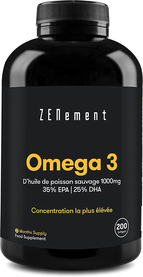 Oméga 3 Huile De Poissons Sauvages 2000 Mg Haute Concentration 700 Mg