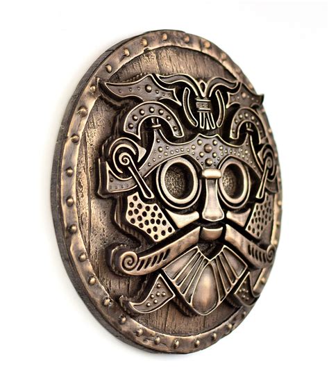 Viking Decor Scandinavian Folk Art Loki Mask Viking Wall Art Shield