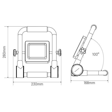 Projecteur LED De Chantier Rechargeable 20W 2000Lm WORKLIGHT