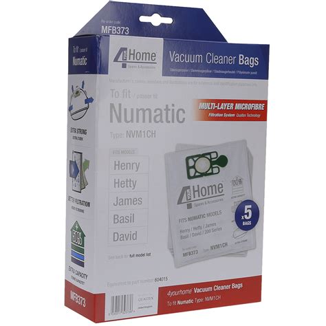 20 Hepa Flo Cloth Hepaflo Vacuum Dust Bags For Numatic Henry James