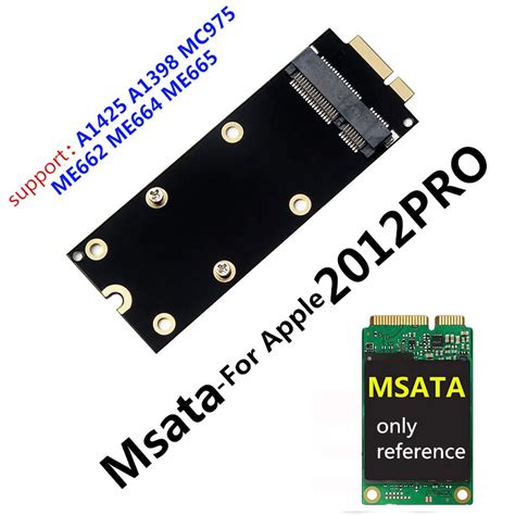 New MSATA SSD To SATA 7 17 Pin Adapter Card 2012 For MacBook Pro MC976