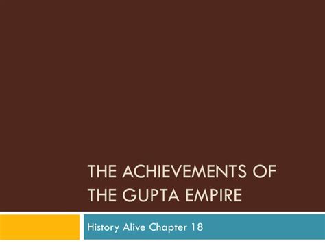 PPT - The Achievements of the Gupta Empire PowerPoint Presentation ...