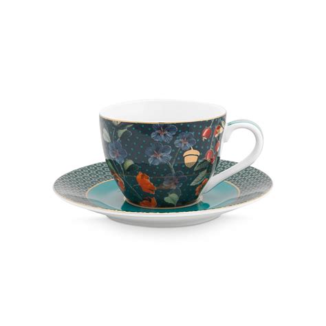 Espresso Kop En Schotel Winter Wonderland Dark Blue Pip Studio Servies