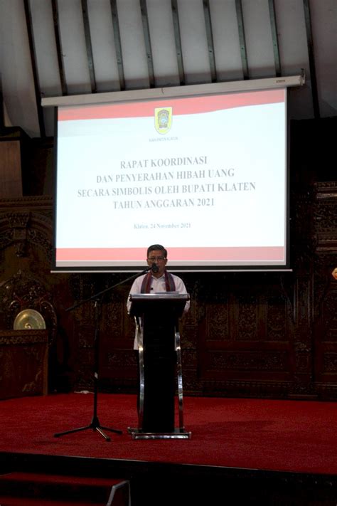 Rapat Koordinasi Dan Penyerahan Simbolis Hibah Uang Tahun 2021