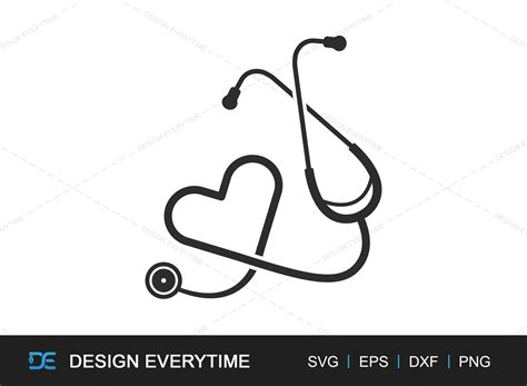 Stethoscope Svg Medical Silhouette Graphic By Designeverytime
