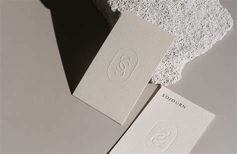 Sojourn Blind Embossed Business Cards Stitch Press