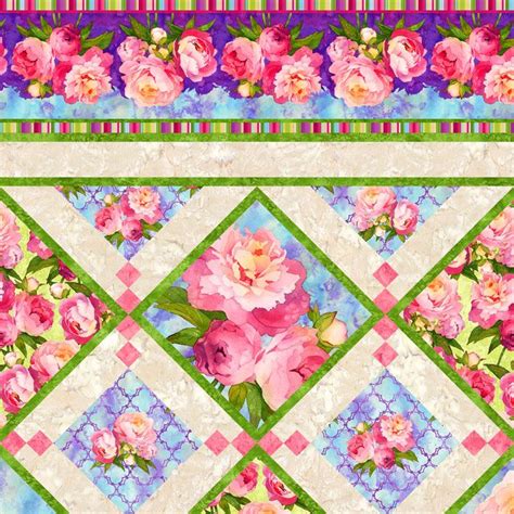 Free Equilter Pattern Peony Passion Pattern