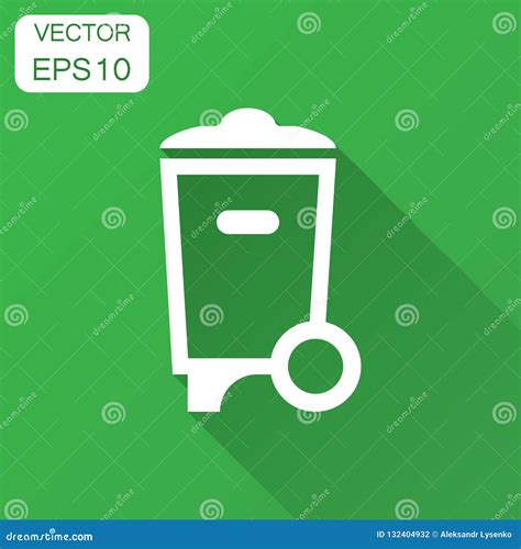 Icono De La Basura Del Cubo De La Basura En Estilo Plano Illust Del