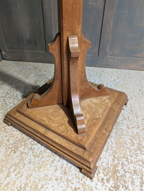 Mid Century Pedestal Base Oak Smaller Scale Eagle Lectern