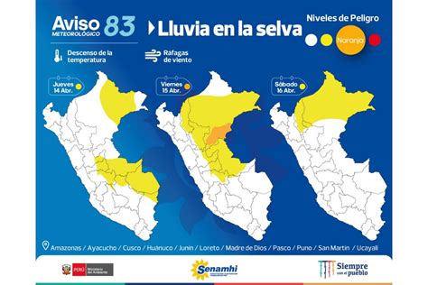 Senamhi Conozca El Pronóstico Del Tiempo Para Hoy Jueves 14 De Abril Del 2022 Infobae