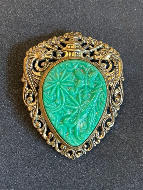 Vintage Chinese Brooch Vintage Gem