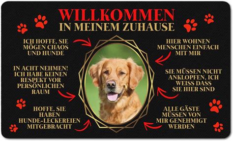 Amazon De Pet Printed Personalisierte Fu Matte Mit Foto Und Namen